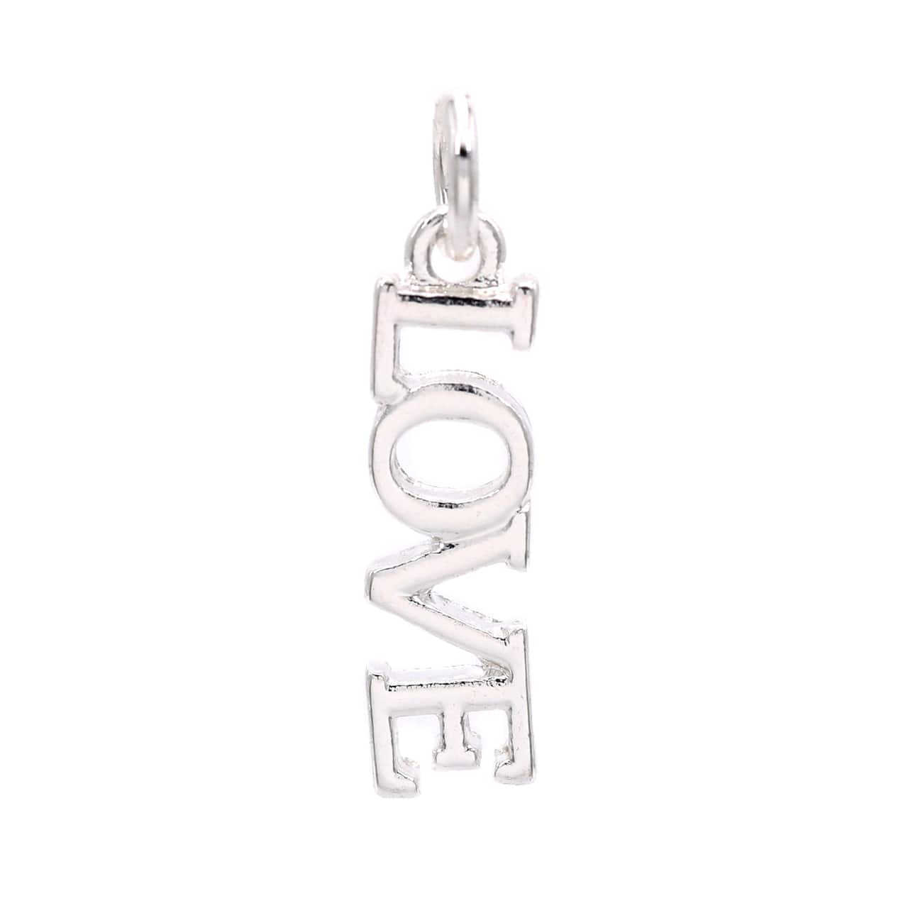 12 Pack: Silver Plated Love Charm by Bead Landing™